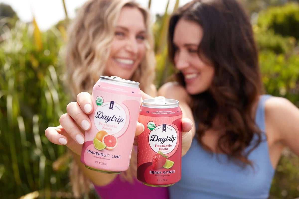 Daytrip Prebiotic Soda, USDA Organic with Uplifting Terpenes, Immunity Support and 5g of Fiber